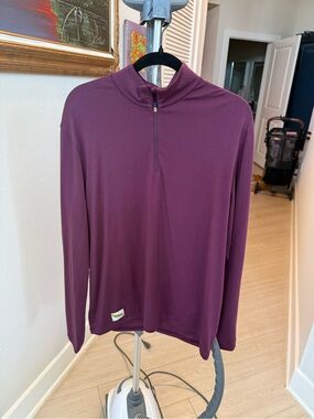Tracksmith Men's Session Half-Zip Pullover — Plum